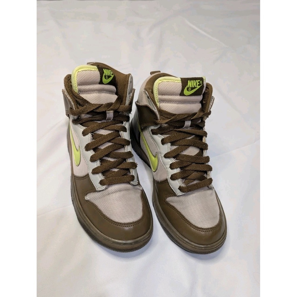 Nike Dunk SB High Shrek Brown Beige Volt Green 309432-371 Shoes Men US Size 7